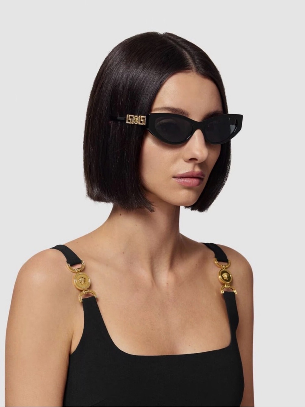Versace Women’s Tortoiseshell Cat-Eye Sunglasses VE4470B 56/16/140 - Picture 6 of 6